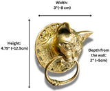 Cat Drawer Pull Solid Brass