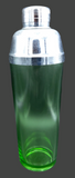 Uranium Glass Cocktail Shaker with Strainer