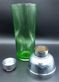 Uranium Glass Cocktail Shaker with Strainer
