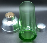 Uranium Glass Cocktail Shaker with Strainer