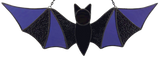 Carnival Bat Suncatcher - Purple & Black Granite