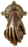 Hand & Ball Solid Brass Door Knocker
