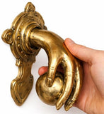 Hand & Ball Solid Brass Door Knocker