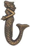 Brass Finished Cast Iron Mermaid Door Knocker