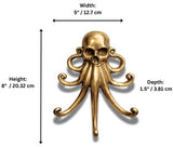 Octopus Wall Hook Solid Brass