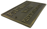 Psychiatric Ward Brass-Finished Plaque