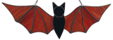 Bat Suncatcher - Red Swirl