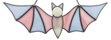 Bat Suncatcher - Trans Pride