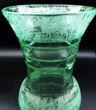 Etched Black Forest Uranium Glass Vase
