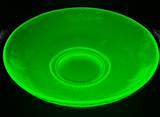 Extra Large Vaseline Glass Serving Bowl