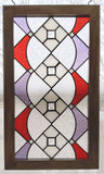Art Deco Harlequin Transom Window Framed Panel