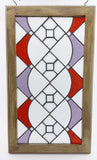 Art Deco Harlequin Transom Window Framed Panel
