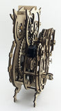 Steampunk Owl Wood Pendulum Clock Kit